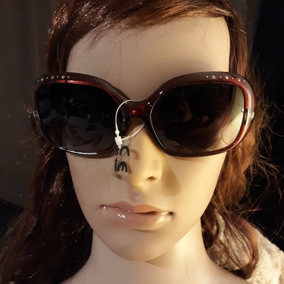 Reddish Brown Crystal Sunglasses - Picture 3 of 5